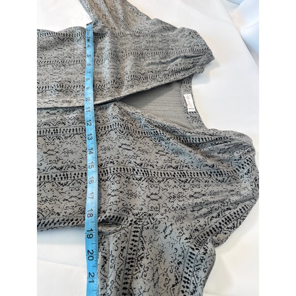 Gentle Fawn Hi-Low  Ruffle Hem Mini Tunic Dress Neutral Black & Grey Small - Picture 7 of 9